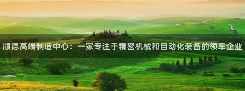 天辰娱乐天辰宝：顺德高端制造中心：一家专注于精密机械和自动化装备的领军企业
